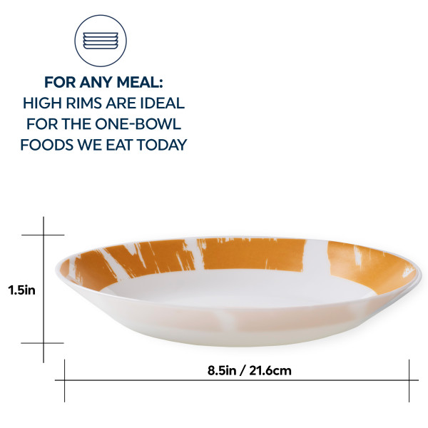 Everyday 21.6cm Meal Bowl 4pk Geometrica
