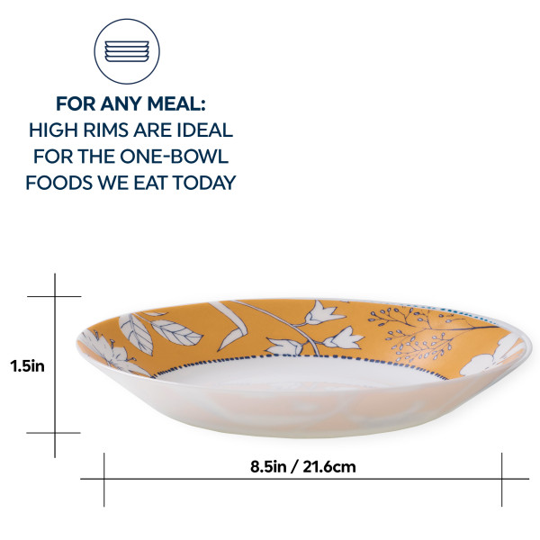 Everyday 21.6cm Meal Bowl 4pk Rutherford