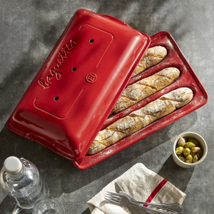 Baguette Bread Baker - Burgundy