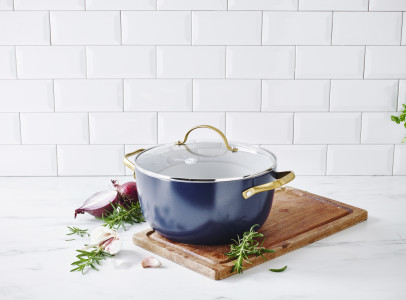 Padova Navy Blue Covered Casserole 24cm/4.7L