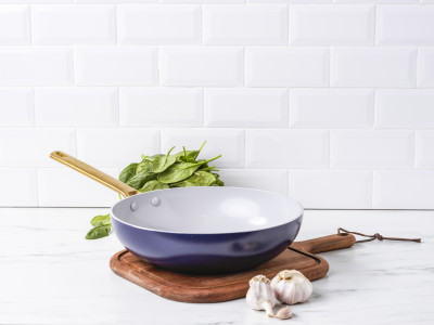 Padova Navy Blue Open wok 28cm/ 3.7L
