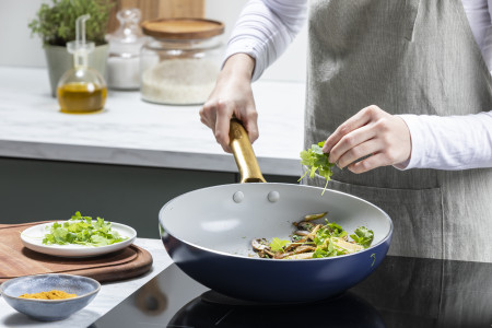Padova Navy Blue Open wok 28cm/ 3.7L