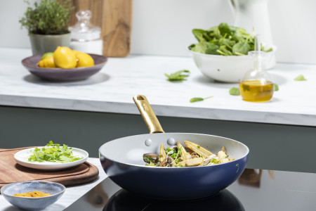 Padova Navy Blue Open wok 28cm/ 3.7L