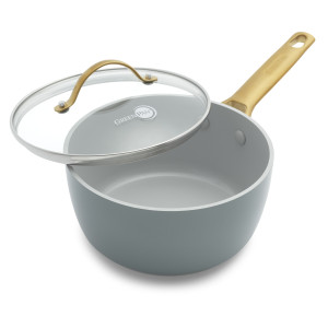 Padova Smokey Blue Covered Saucepan 18cm / 2.01L