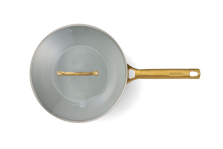 Padova Smokey Blue Covered Wok 28cm/3.7L
