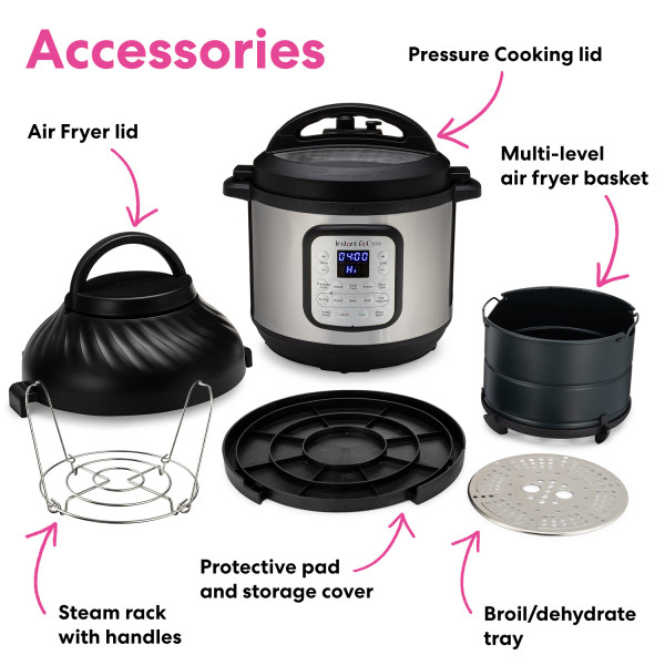 Duo Crisp, Air Fryer & Pressure Cooker Combo 8L
