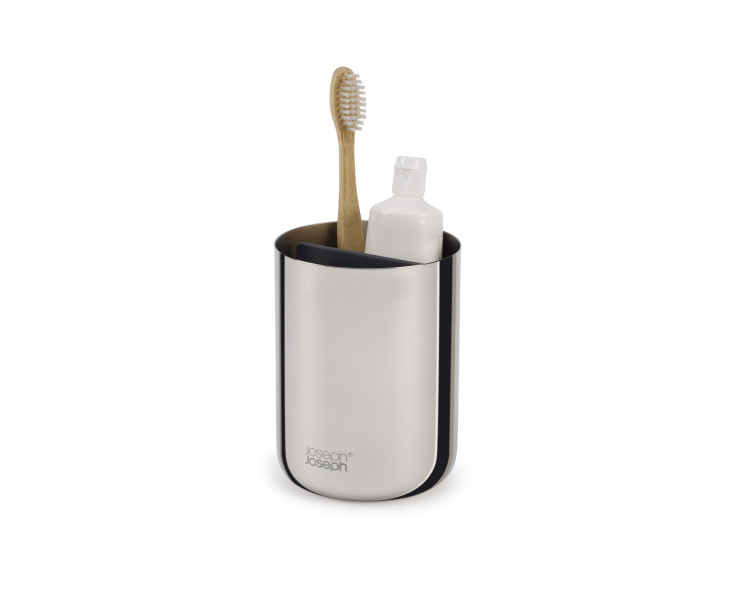 EasyStore Luxe Toothbrush Caddy - Stainless Steel