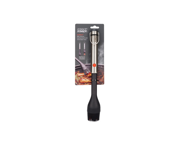 GrillOut BBQ Silicone Basting Brush with retractable head