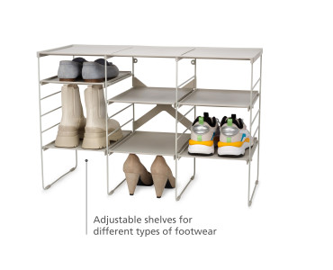 Level Plus Adjustable Shoe Rack - Triple