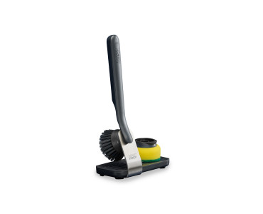 SinkTech Dish brush and sponge set with large stainless-steel storage  stand