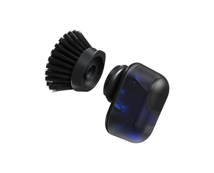SinkTech Soap-dispensing palm brush with stainless-steel storage stand
