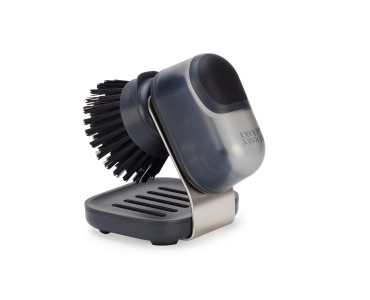 SinkTech Soap-dispensing palm brush with stainless-steel  storage stand