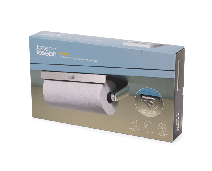 RollGrip Under-shelf easy-tear kitchen roll holder