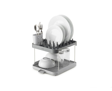 Duo 2-tier Dish Rack - Grey