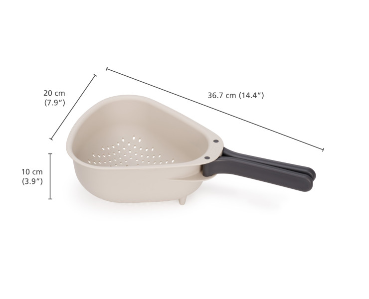 Droplet Compact Colander with folding handles
