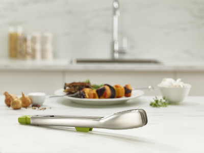 Elevate Steel Slimline Tongs - Green