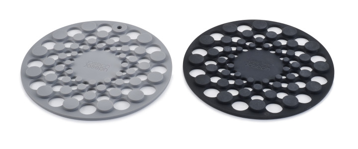 Spot-On Set of 2 Silicone Trivets (Round) - Grey