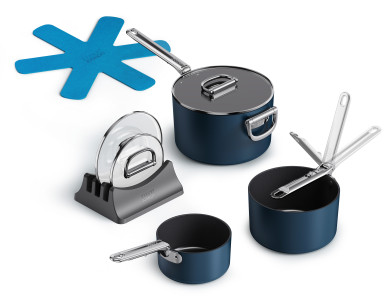 Space 3 Piece Non-Stick Induction Saucepan Set