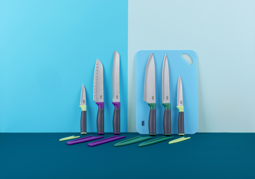 Tasty 13 Piece Knife Set with Cutting Mat  - Clearance