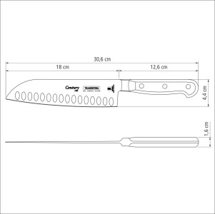 Century Forged Santoku Knife 7", 18cm