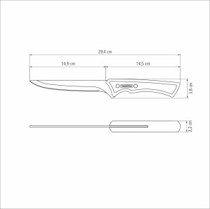 Churrasco Black Collection Boning Knife  6", 15cm