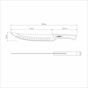 Churrasco Black Collection Butcher Knife,  10", 24cm