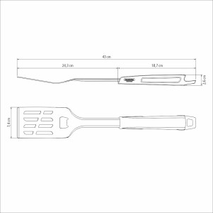 Churrasco Black Barbecue Spatula 43cm