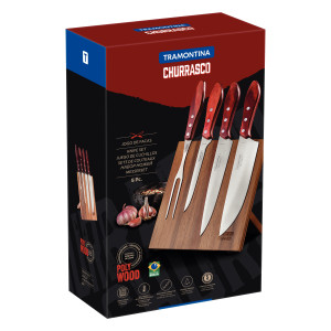 Tramontina Churrasco Barbecue Knife Block, 5Pc