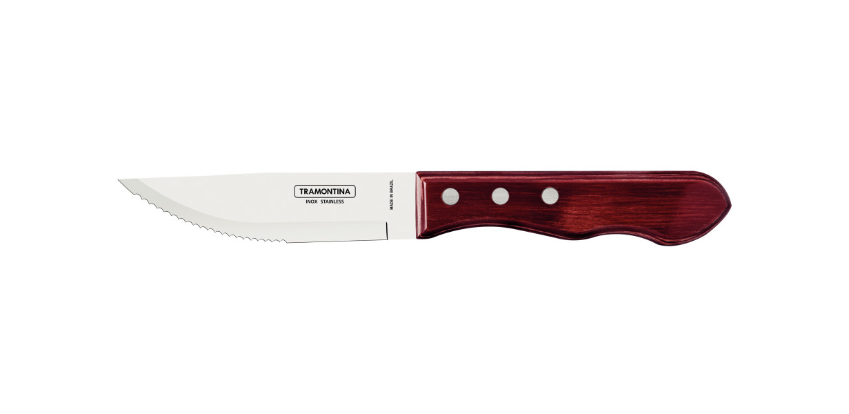 Jumbo Steak Knife with Polywood Handle 5", 12cm - Red