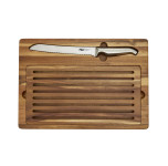 Double Serrated Bread Knife & Bread Cutting Board Set 2 Piece