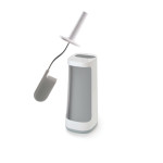 Flex Silicone Toilet Brush With Storage - White