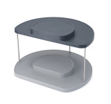 CupboardStore 2-tier Rotating Organiser - Grey - Clearance