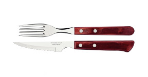 Churrasco Spanish Steak Cutlery 12 Piece Set - Red