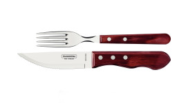 Churrasco Jumbo Steak Cutlery 12 Piece Set  - Red