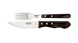 Churrasco Jumbo Steak Cutlery 12 Piece Set  - Brown