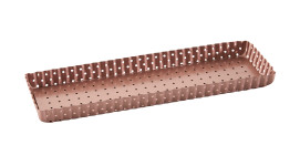 Rose Gold Perforated Rectangle Tart Pan