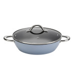 Easycook Blue Non-stick Induction Casserole 28cm3.59l with glass lid