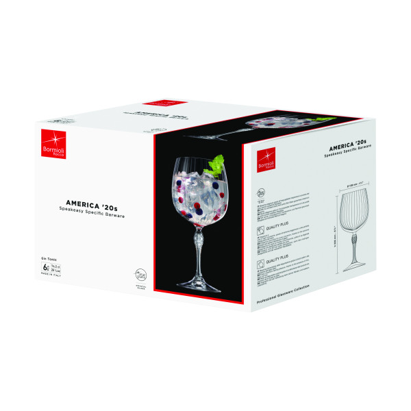 America 20's Gin 750ml - Set 4