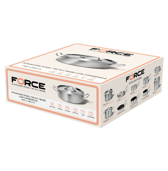 Low Casserole with Lid 260x85mm / 4.5Lt