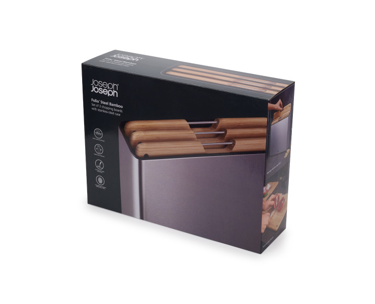 Folio Steel Bamboo 3 Piece Board Set