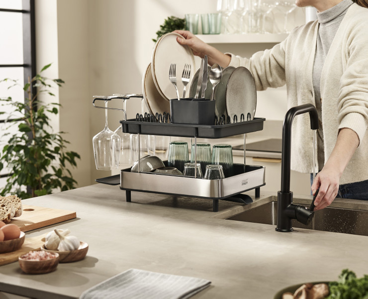 Steel 2-Tier Dish Rack - Clearance