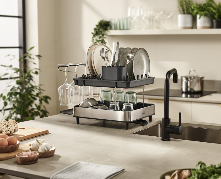 Steel 2-Tier Dish Rack - Clearance