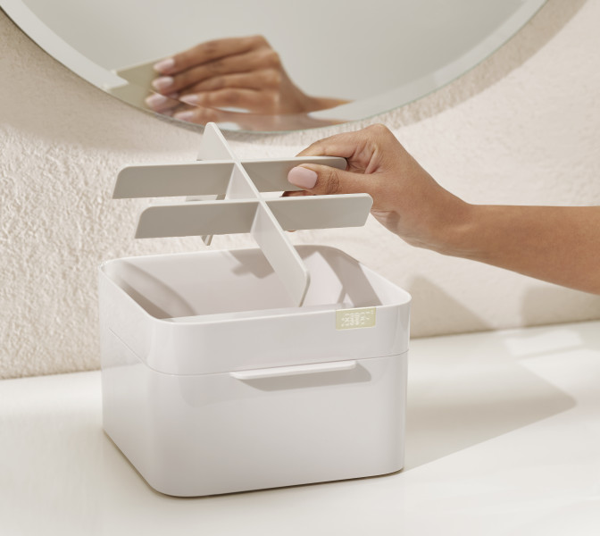 Viva Cosmetic Organiser with Drawer - Shell