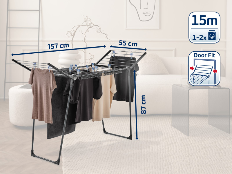 Standing dryer Pegasus 150 Solid Slim Black