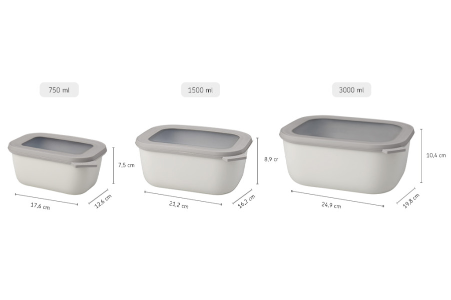 Cirqula Rectangle Large Set 3 Piece Nordic White