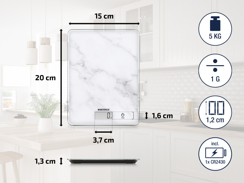 Digital Kitchen Scale Page Compact 300 Marble - Clearance