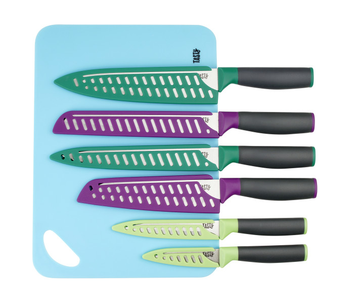 Tasty 13 Piece Knife Set with Cutting Mat - Clearance