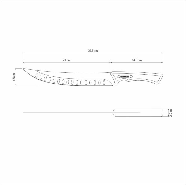 Churrasco Black Collection Butcher Knife,  10", 24cm