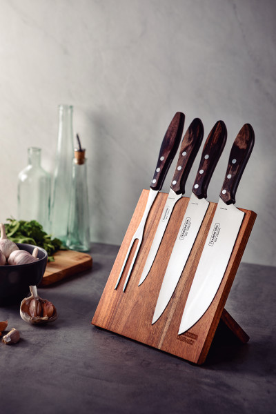 Churrasco Barbecue Knife Block  5 Piece - Brown