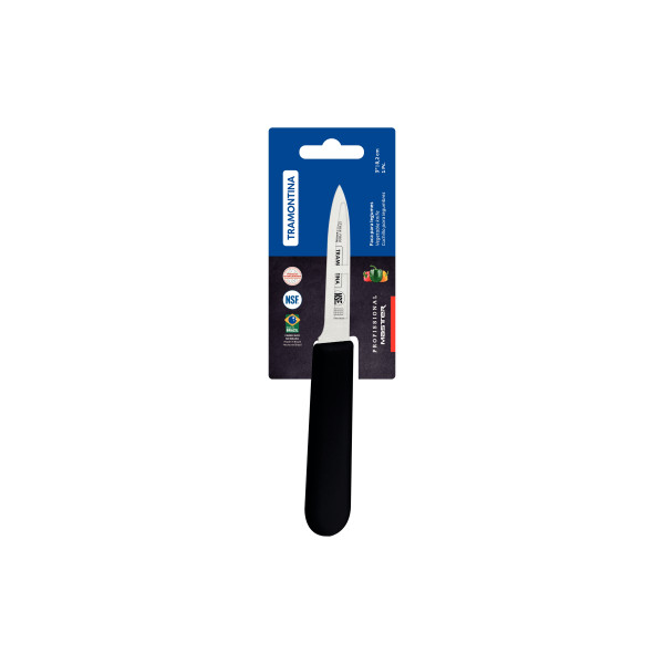 Professional Master Black Paring Knife Straight 3", 8cm